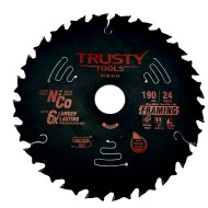 Диск пильный Trusty-Tools Framing по дереву 190х30 24T